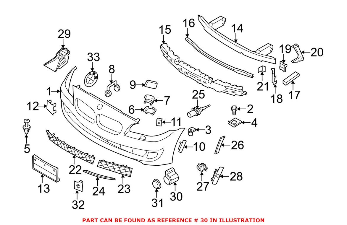 BMW Parking Aid Sensor 66209235139